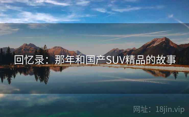 回忆录：那年和国产SUV精品的故事